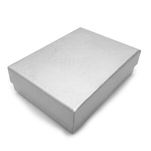 12 Cajas Regalo Joyería dorado y plateado Texturizada 7cm x 9cm